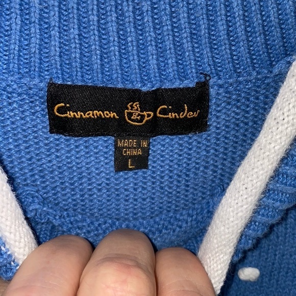 Vintage snowman winter scene snowflake‎ sweater - Picture 3 of 8